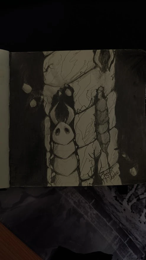 Ilustración a lapiz de una torre siendo devorada por ciempiés.