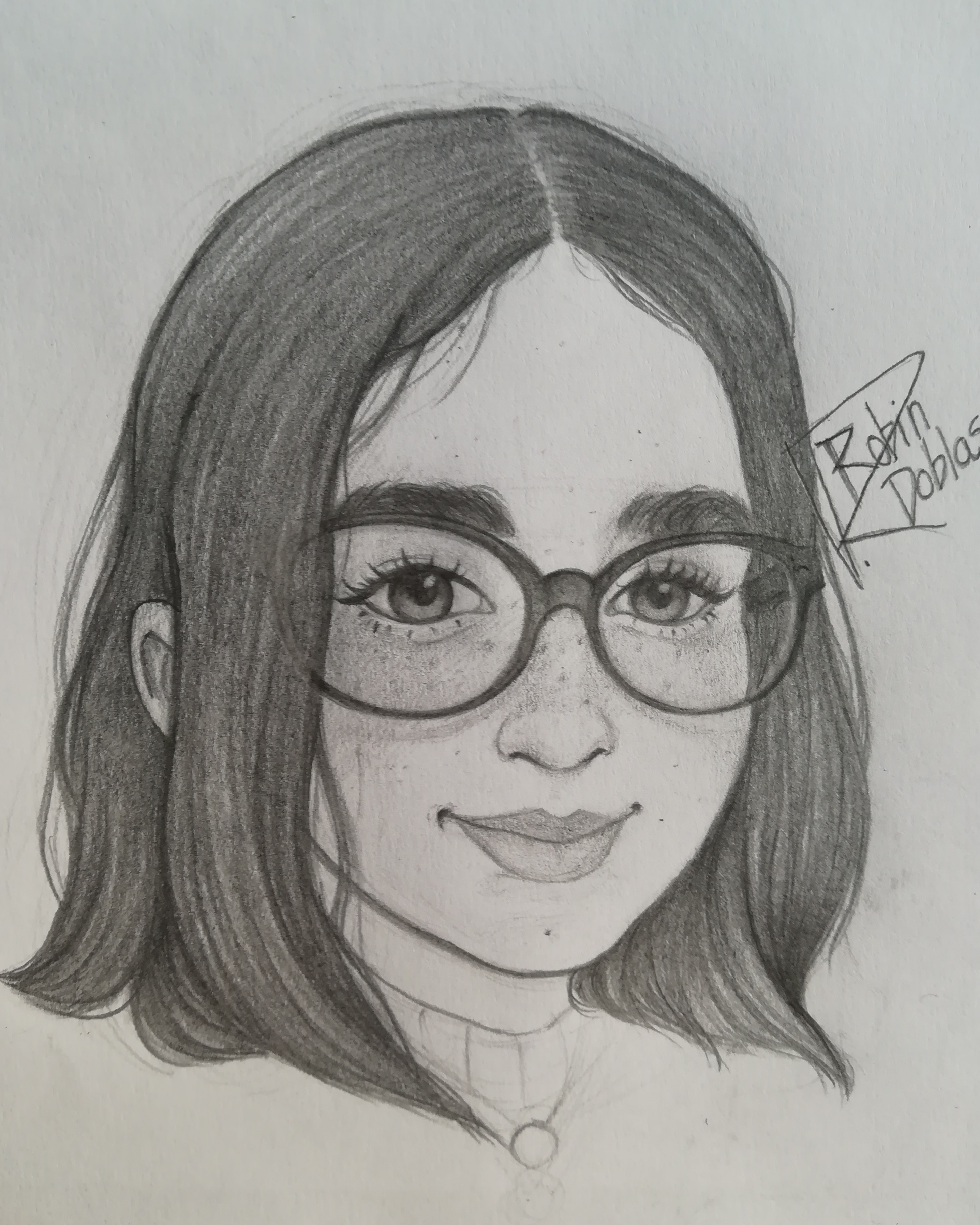 Retrato a lapiz de Sara